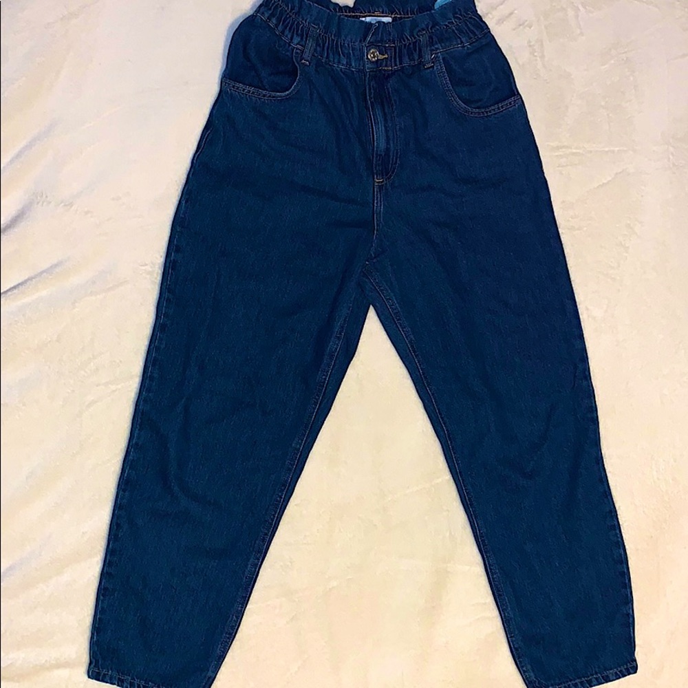 ZARA Paper Bag Blue Jeans - Picture 4 of 8